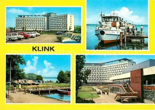 AK / Ansichtskarte Klink Waren Erholungsheim Herberg Warnke MS Fontane  Kat. Klink Waren