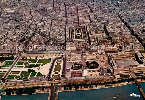 AK / Ansichtskarte Paris Fliegeraufnahme Louvre Tuileries Palais Royal Kat. Paris