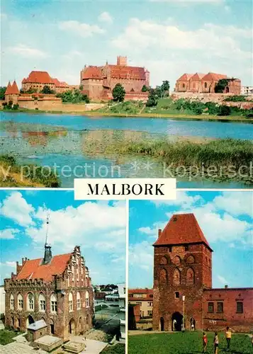 AK / Ansichtskarte Malbork Marienburg Rathaus Schloss Stadttor Kat. Marienburg Westpreussen