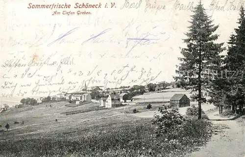 AK / Ansichtskarte Schoeneck Vogtland Am tiefen Graben Kat. Schoeneck Vogtland