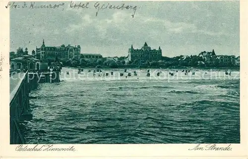 AK / Ansichtskarte Zinnowitz Ostseebad Seebruecke Strand