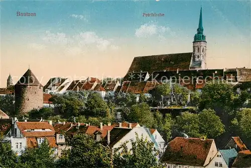 AK / Ansichtskarte Bautzen mit Petrikirche Kat. Bautzen