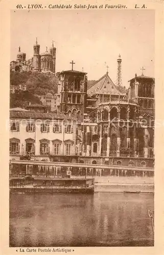 AK / Ansichtskarte Lyon France Cathedrale Saint Jean et Fourviere Kat. Lyon