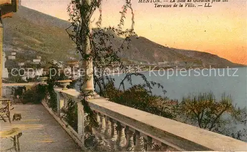 AK / Ansichtskarte Menton Alpes Maritimes Baie de Garavan prise des Terrasses de la Villa Kat. Menton
