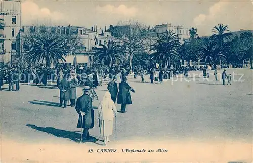 AK / Ansichtskarte Cannes Alpes Maritimes Esplanade des Allees Kat. Cannes