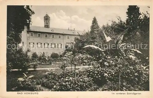 AK / Ansichtskarte Bad Homburg Partie im vorderen Schlossgarten Kat. Bad Homburg v.d. Hoehe