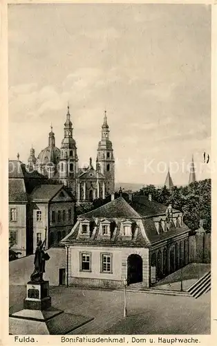 AK / Ansichtskarte Fulda Bonifatiusdenkmal Dom Hauptwache Kat. Fulda