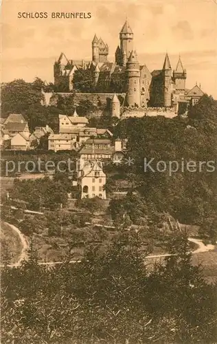 AK / Ansichtskarte Braunfels Teilansicht mit Schloss Kat. Braunfels