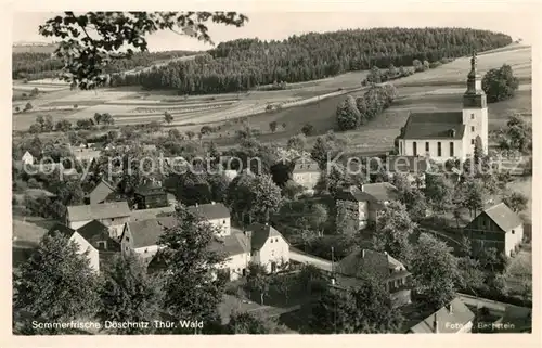 AK / Ansichtskarte Doeschnitz Ortsansicht mit Kirche Sommerfrische Thueringer Wald Kat. Doeschnitz