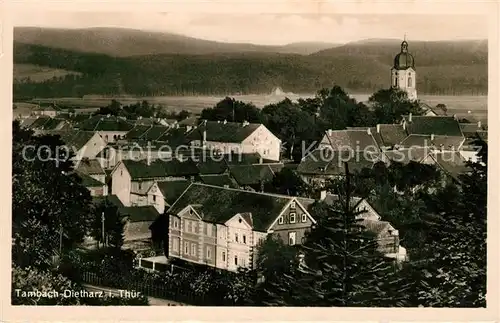 AK / Ansichtskarte Dietharz Tambach Ortsansicht mit Kirche Kat. Tambach Dietharz