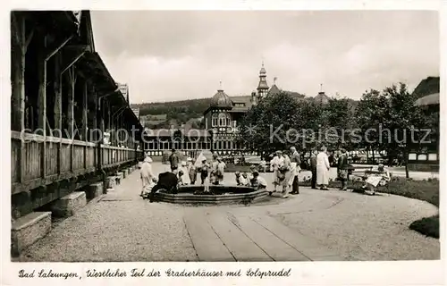 AK / Ansichtskarte Bad Salzungen Westlicher Teil der Gradierhaeuser mit Solsprudel Kat. Bad Salzungen