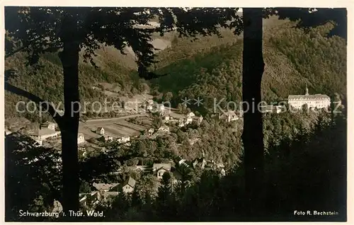 AK / Ansichtskarte Schwarzburg Thueringer Wald Talblick vom Waldrand aus Kat. Schwarzburg