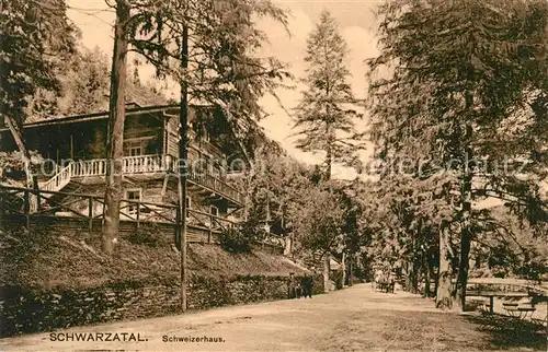 AK / Ansichtskarte Schwarzatal Schweizerhaus Gaststaette Kat. Rudolstadt