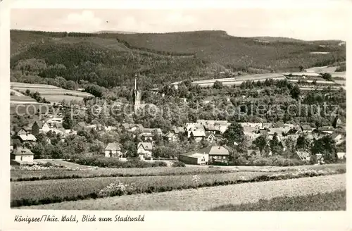 AK / Ansichtskarte Koenigsee Thueringen Panorama Blick zum Stadtwald Kat. Koenigsee