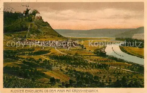 AK / Ansichtskarte Grossheubach Panorama Blick zum Kloster Engelberg Kat. Grossheubach Main