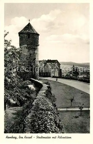 AK / Ansichtskarte Homberg Efze Stadtmauer mit Pulverturm Kat. Homberg (Efze)