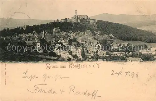 AK / Ansichtskarte Koenigstein Taunus Panorama Deutsche Reichspost Kat. Koenigstein im Taunus