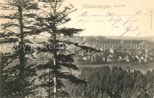 AK / Ansichtskarte Finsterbergen Blick vom Waldrand aus Kat. Finsterbergen Thueringer Wald