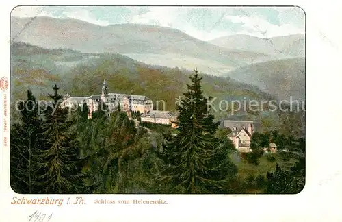 AK / Ansichtskarte Schwarzburg Thueringer Wald Schloss vom Helenensitz Kat. Schwarzburg