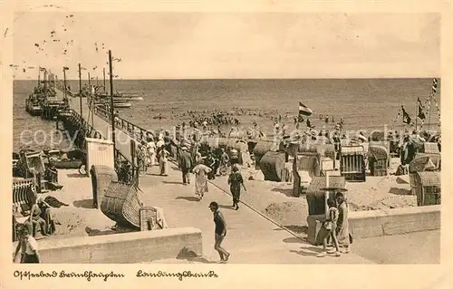 AK / Ansichtskarte Brunshaupten Ostseebad Landungsbruecken