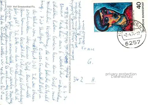 AK / Ansichtskarte Huenfelden Hof Gnadenthal Kat. Huenfelden