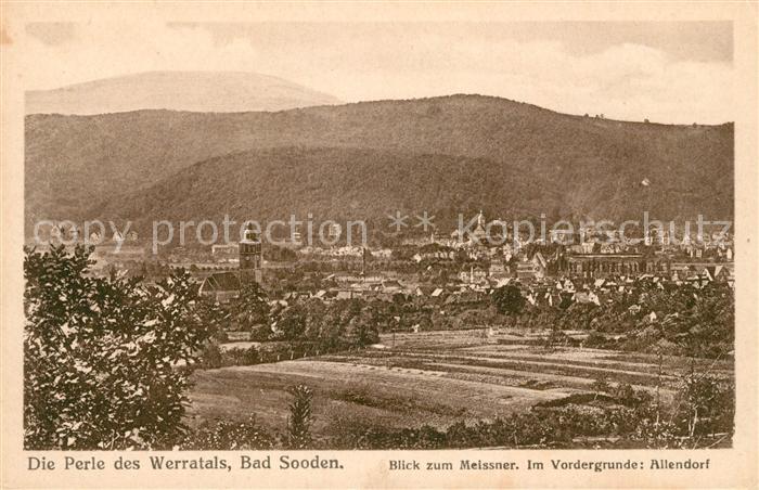 AK / Ansichtskarte Bad Sooden Allendorf Panorama Blick Zum Meissner ...