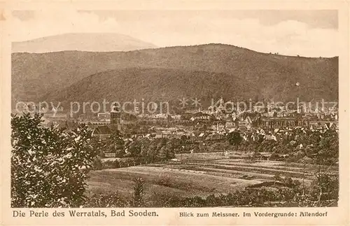 AK / Ansichtskarte Bad Sooden Allendorf Panorama Blick zum Meissner Perle des Werratales Kat. Bad Sooden Allendorf