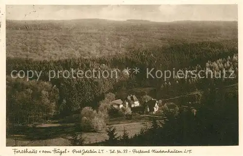 AK / Ansichtskarte Idstein Landschaftspanorama mit Forsthaus "vom Huegel" Kat. Idstein
