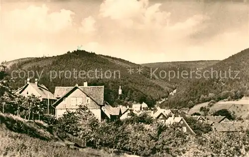 AK / Ansichtskarte Rauenstein Frankenblick Teilansicht mit Gebirgsmassiv des Thueringer Waldes