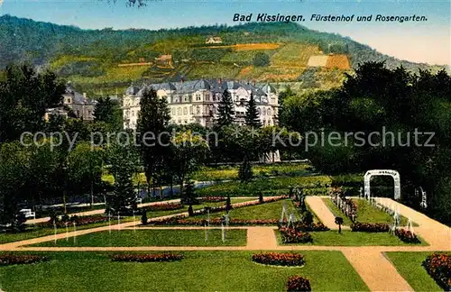 AK / Ansichtskarte Bad Kissingen Fuerstenhof und Rosengarten Kat. Bad Kissingen