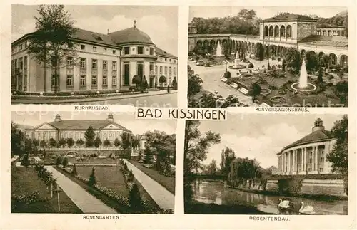 AK / Ansichtskarte Bad Kissingen Kurhausbad Konversationshaus Rosengarten Regentenbau Kat. Bad Kissingen