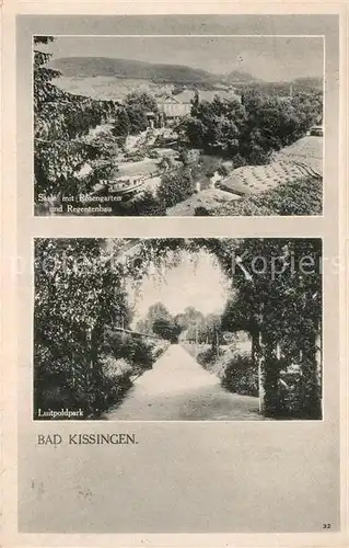 AK / Ansichtskarte Bad Kissingen Saale mit Rosengarten und Regentenbau Luitpoldpark Kat. Bad Kissingen