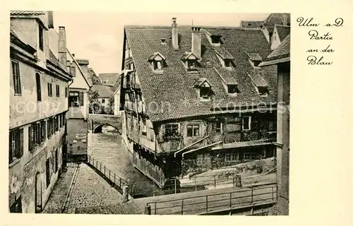 AK / Ansichtskarte Ulm Donau Partie an der Blau Kat. Ulm