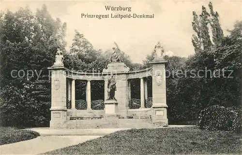 AK / Ansichtskarte Wuerzburg Prinzregent Luitpold Denkmal Kat. Wuerzburg