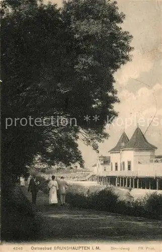 AK / Ansichtskarte Brunshaupten Ostseebad Strandweg