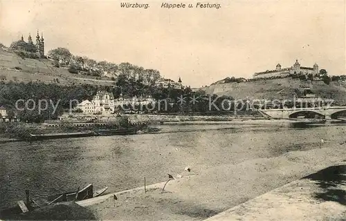 AK / Ansichtskarte Wuerzburg Kaeppele und Festung Kat. Wuerzburg