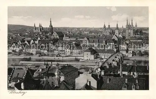 AK / Ansichtskarte Wuerzburg Stadtblick Kat. Wuerzburg