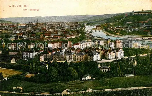 AK / Ansichtskarte Wuerzburg Blick vom Steinberg Kat. Wuerzburg