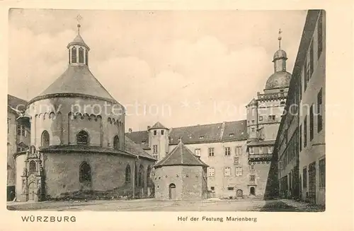 AK / Ansichtskarte Wuerzburg Hof der Festung Marienberg Kat. Wuerzburg
