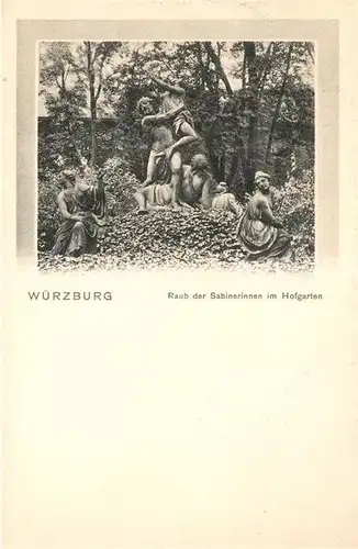 AK / Ansichtskarte Wuerzburg Raub der Sabinerinnen im Hofgarten Kat. Wuerzburg