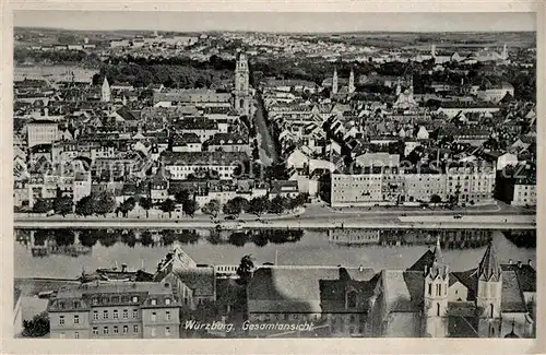 AK / Ansichtskarte Wuerzburg Stadtblick Kat. Wuerzburg