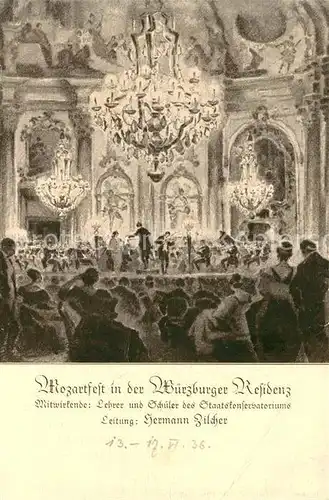 AK / Ansichtskarte Wuerzburg Mozartfest in der Wuerzburger Residenz Kat. Wuerzburg