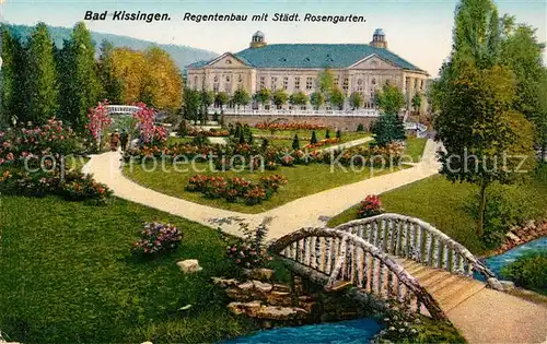 AK / Ansichtskarte Bad Kissingen Regentenbau mit Rosengarten Kat. Bad Kissingen