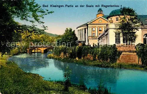 AK / Ansichtskarte Bad Kissingen Saalepartie mit Regentenbau Kat. Bad Kissingen