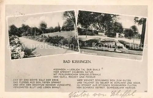 AK / Ansichtskarte Bad Kissingen Luitpoldpark Brunnengruppe Kat. Bad Kissingen