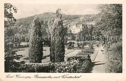 AK / Ansichtskarte Bad Kissingen Rosengarten mit Fuerstenhof Kat. Bad Kissingen