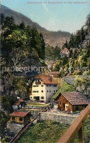 AK / Ansichtskarte Bad Reichenhall Nesselgraben mit Brunnenhaus Kat. Bad Reichenhall