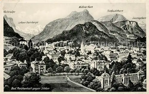 AK / Ansichtskarte Bad Reichenhall mit Reiteralpe Loferer Steinberge Muellnerhorn Ristfeuchthorn Sonntagshorn Kat. Bad Reichenhall