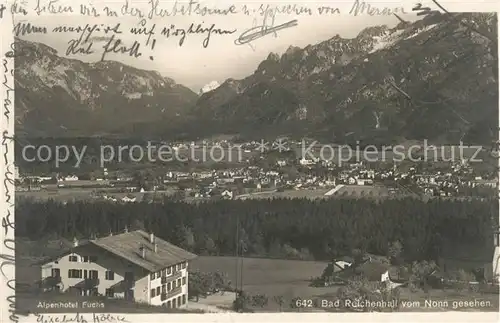 AK / Ansichtskarte Bad Reichenhall Panorama mit Alpenhotel Fuchs Kat. Bad Reichenhall