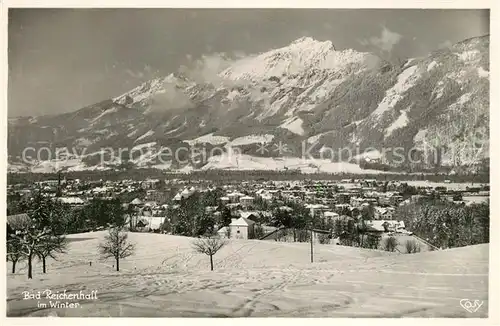 AK / Ansichtskarte Bad Reichenhall Winterpanorama mit Hochstauffen und Zwiesel Kat. Bad Reichenhall